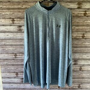 Under Armour‎ Loose HeatGear Men's Long-Sleeved Pullover Size XXL Blue 1/4-Zip